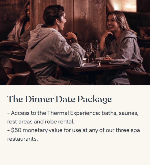 thermea dinner date package